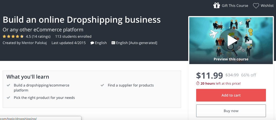 30 Build an online Dropshipping