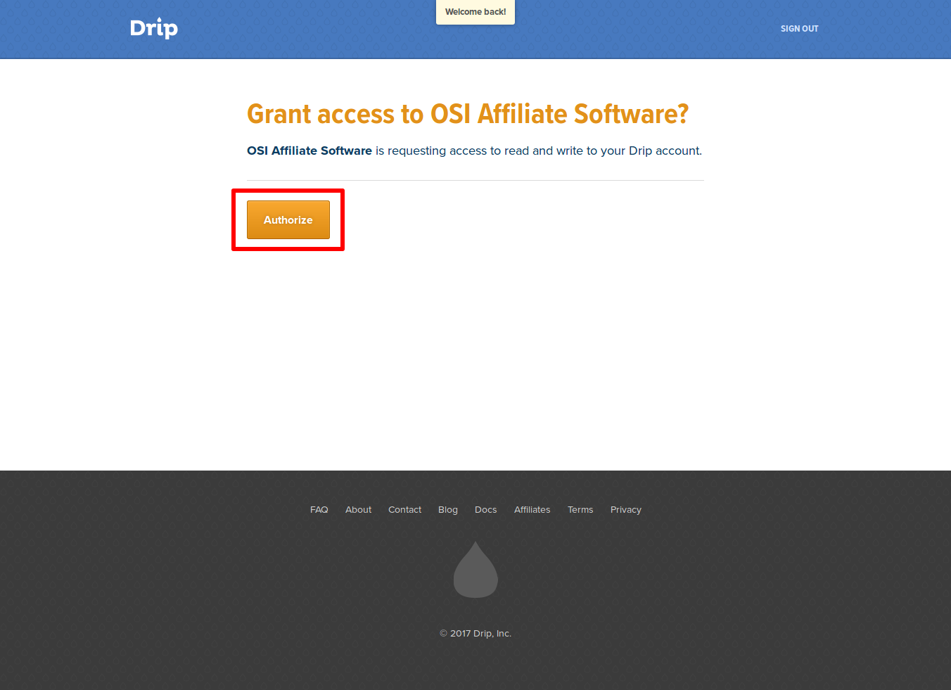 Drip affiliate software